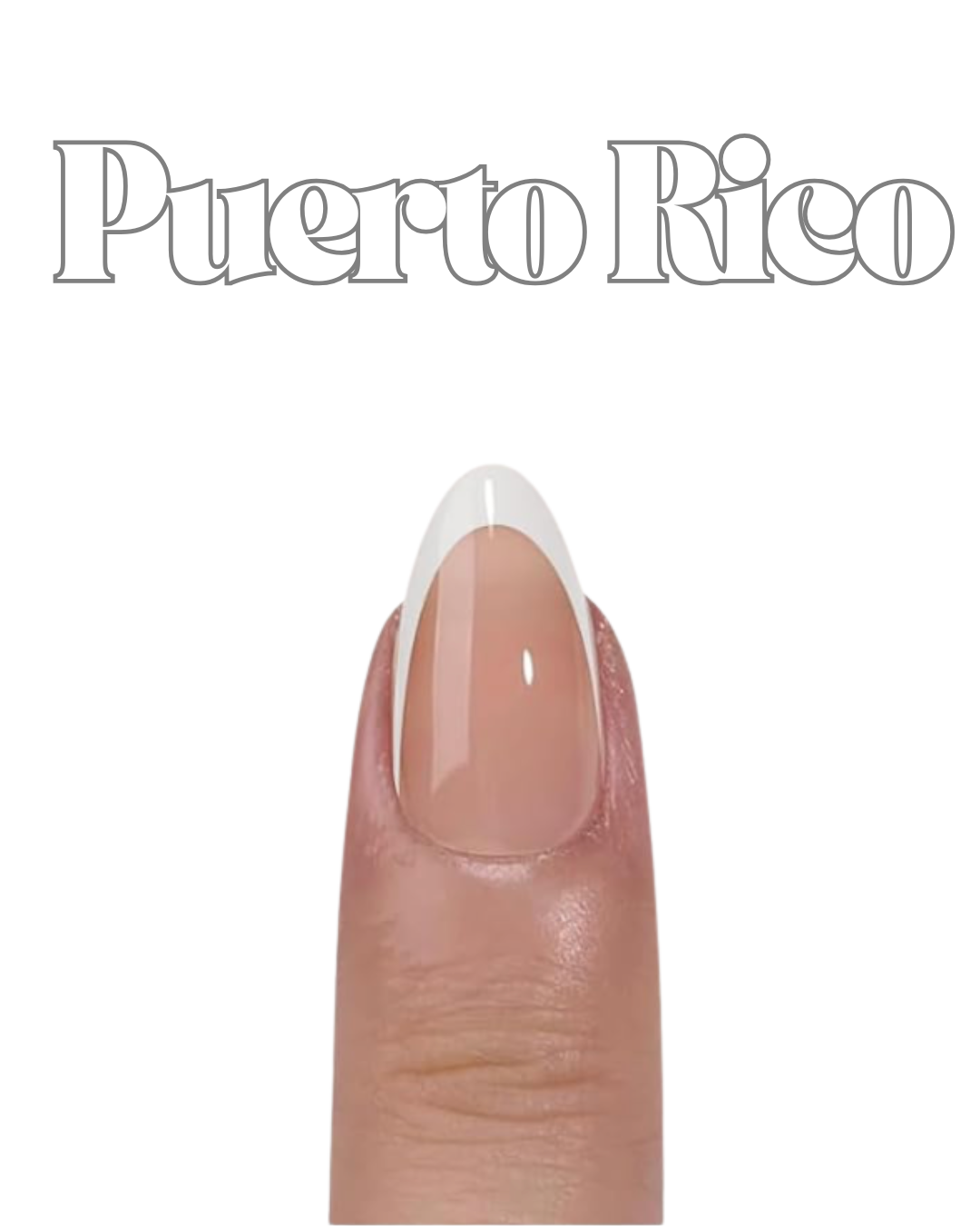 Press Ons-Almond French Tip